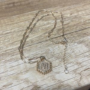 “ M “ initial necklace